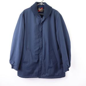 80s Sear Mens 44 T Fleece Lined Parka Jacket Blue